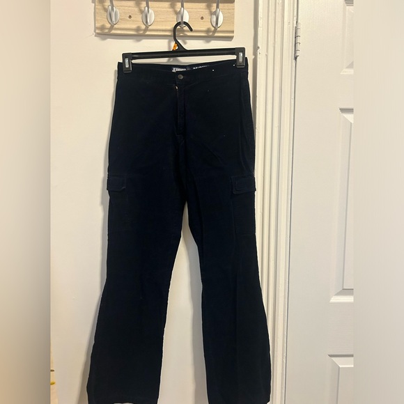 Dark blue cuordoroy  cargo pants - Picture 1 of 3